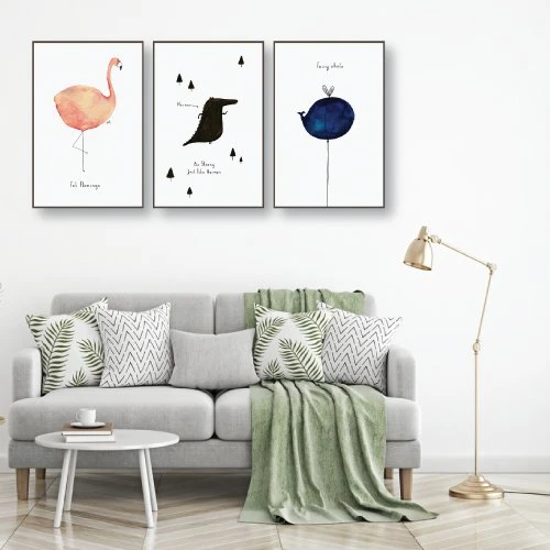 Tranh Treo Tường Các Bạn Động Vật Ngộ Nghĩnh Dễ Thương