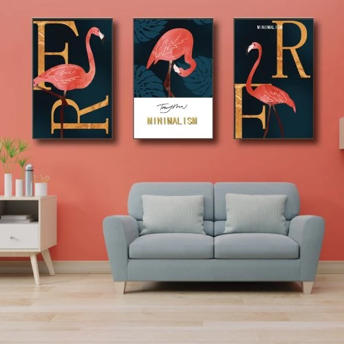 Tranh treo tường hồng hạc minimal (KE-073)