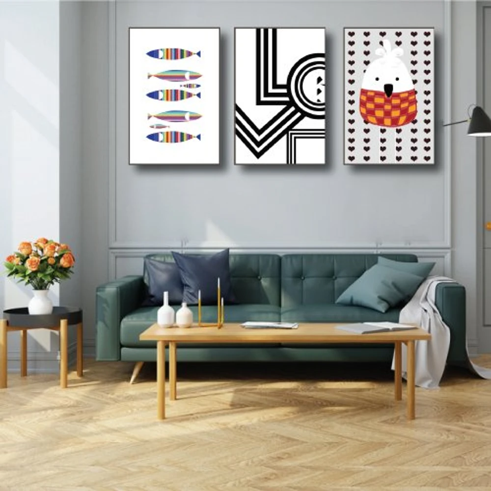 Tranh treo tường cá bảy màu (KE-078)