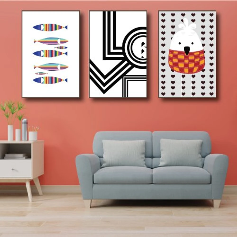 Tranh treo tường cá bảy màu (KE-078)