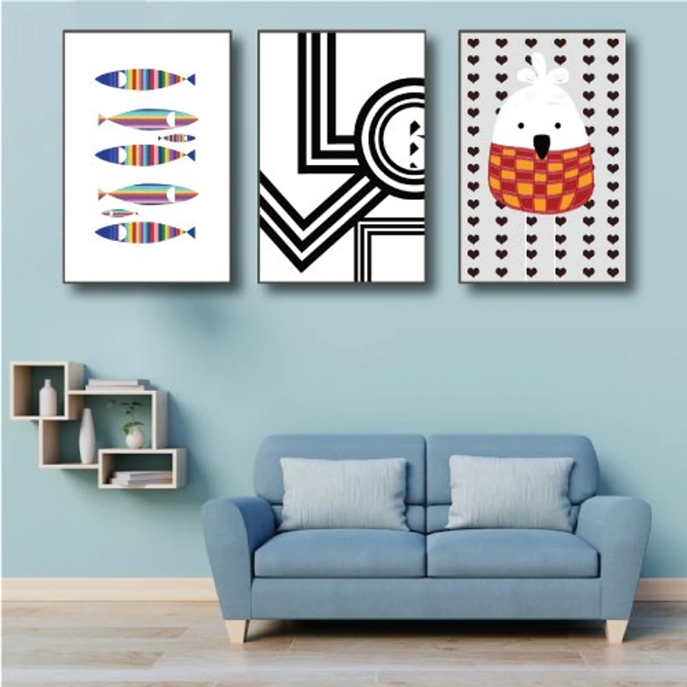 Tranh treo tường cá bảy màu (KE-078)