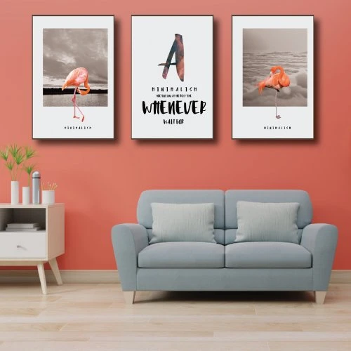 Tranh treo tường đôi hồng hạc (KE-093)