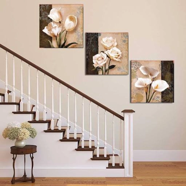 Bộ tranh treo tường hoa cổ điển 3 bức (LA)