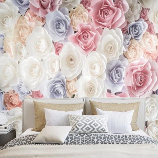 Tranh dán tường 3D hoa hồng