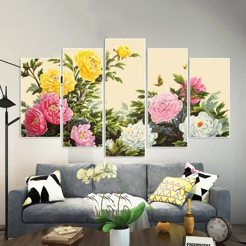 Tranh treo tường hoa mẫu đơn cách điệu (HG)