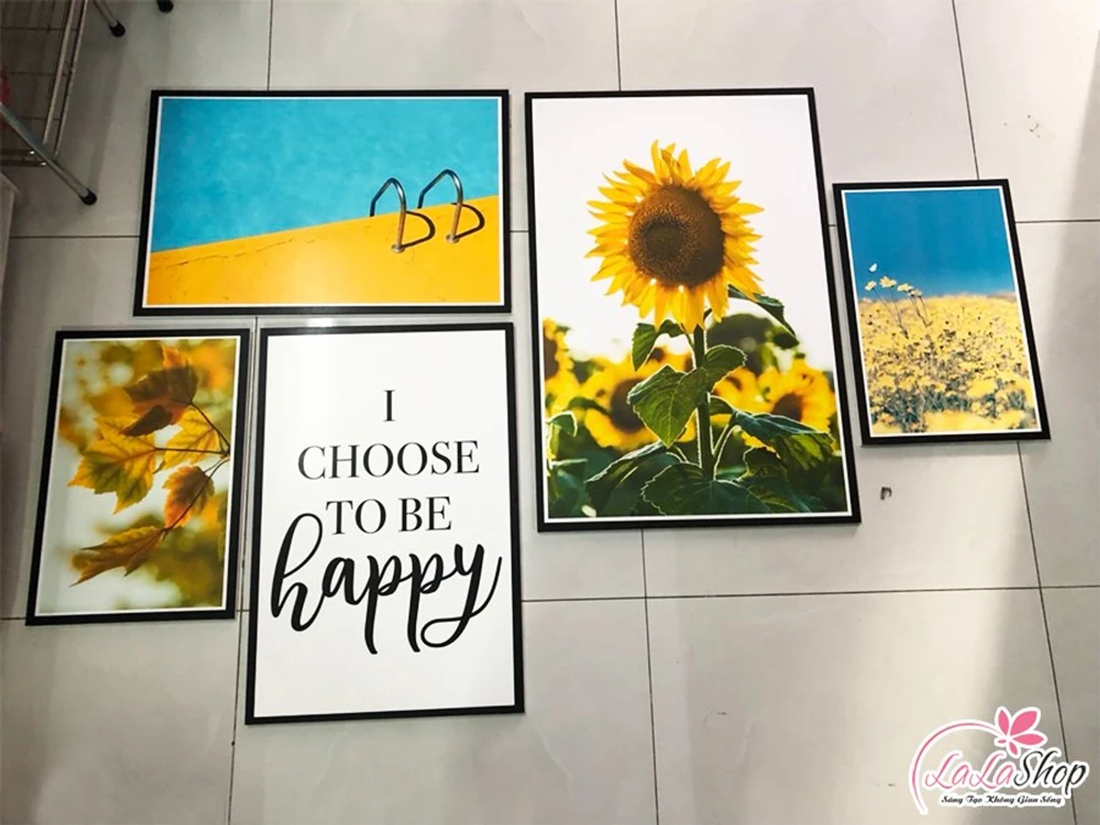 Bộ tranh treo tường hoa hướng dương đón nắng (HG)