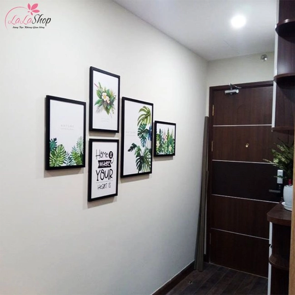 Tranh treo tường lá xanh 9