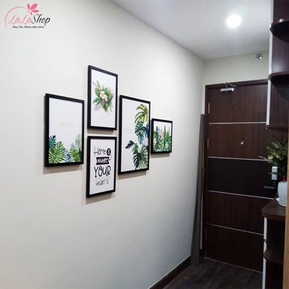 Tranh treo tường lá xanh 9