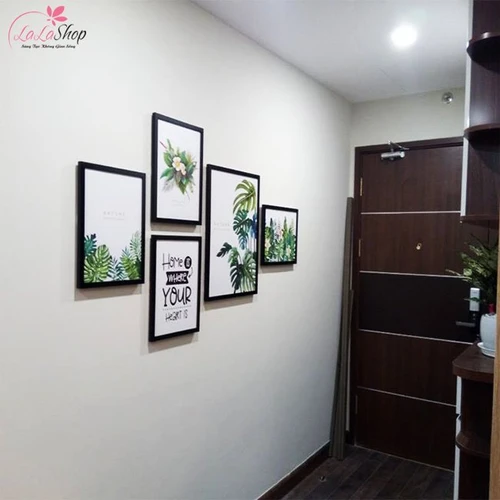 Tranh treo tường lá xanh 9