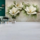 Tranh Dán Tường Hoa Trắng 3D