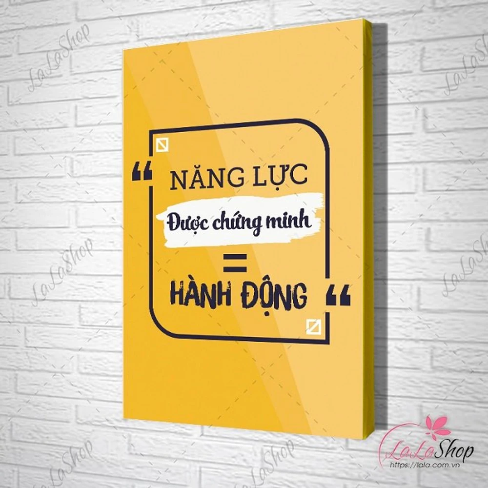 Tranh Văn Phòng năng lực được chứng minh bằng hành động