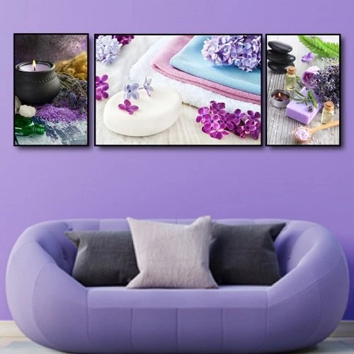 Tranh treo tường spa hoa tím