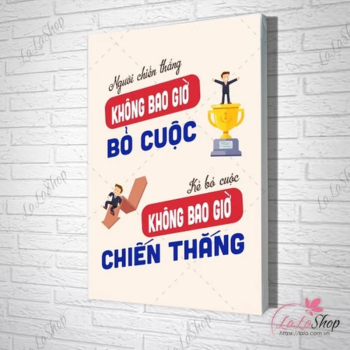 Tranh văn phòng người chiến thắng không bao giờ bỏ cuộc