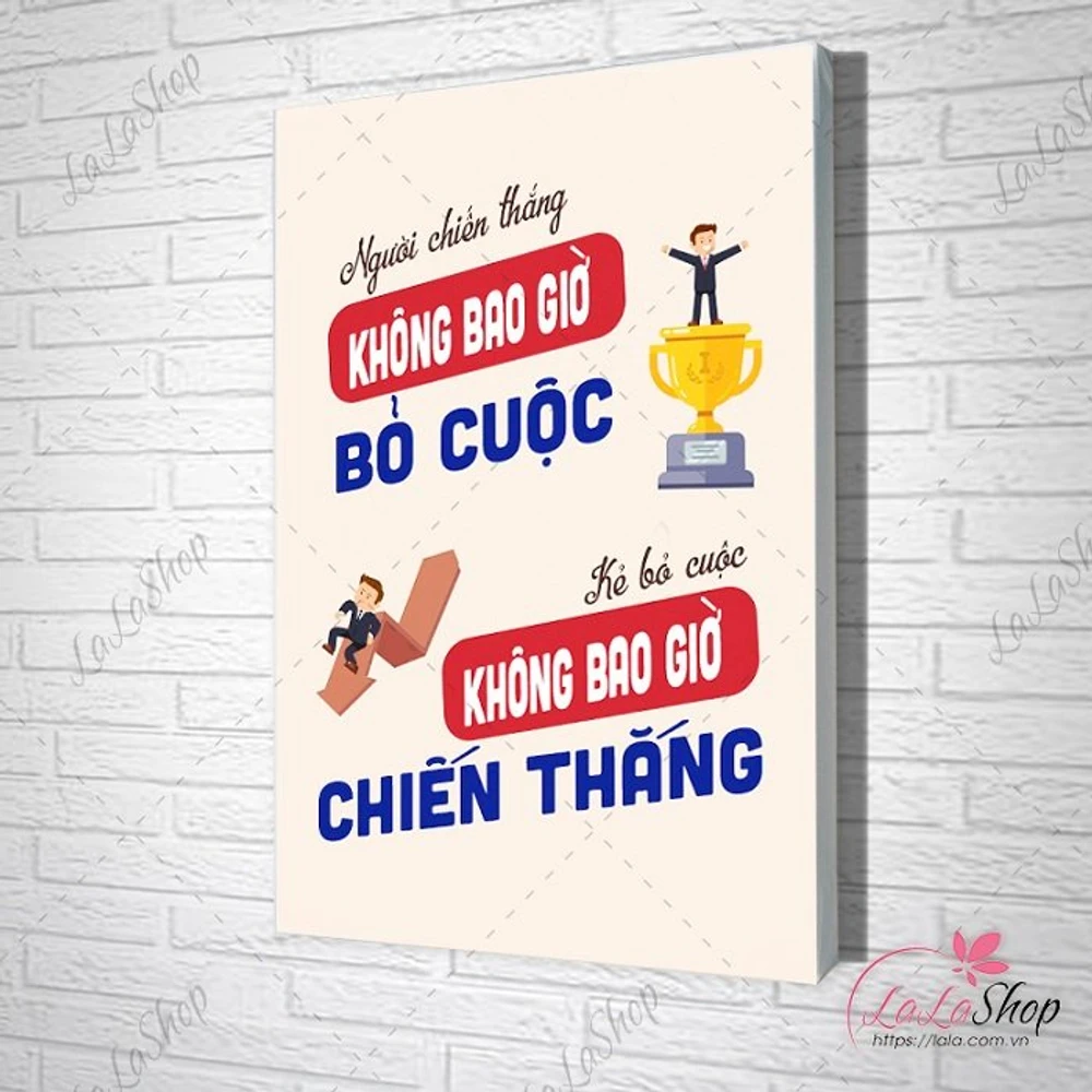 Tranh văn phòng người chiến thắng không bao giờ bỏ cuộc