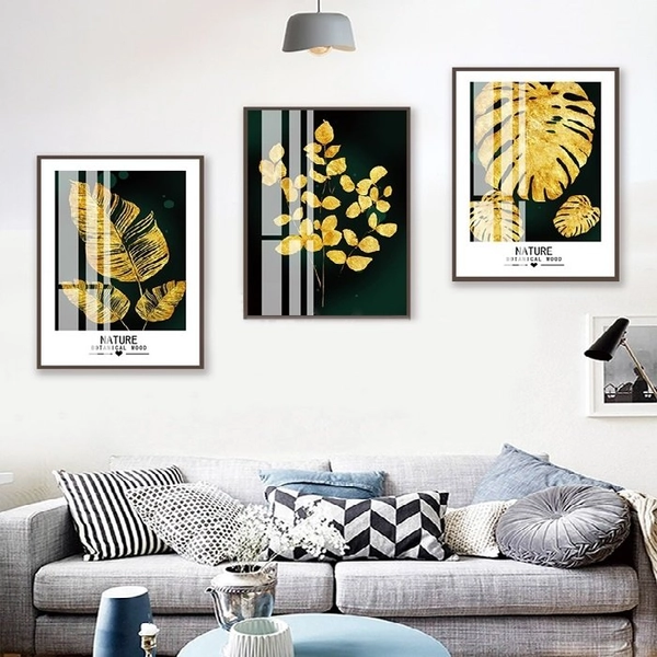 Tranh treo tường lá dát vàng sang trọng 2 (HG)