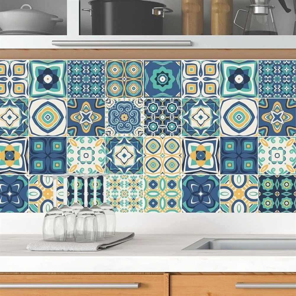 Decal gạch bông hoa văn cổ điển 2 (HG)