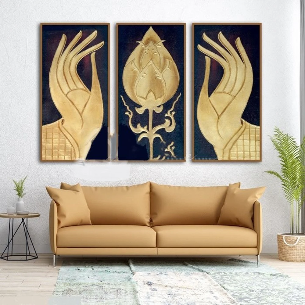 Tranh treo tường bàn tay sen