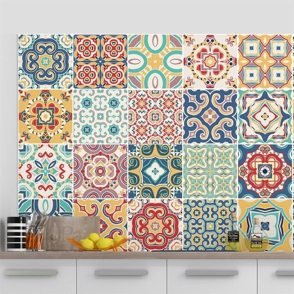 Decal gạch bông đa sắc 2 (HG)