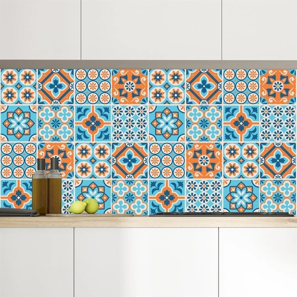 Decal gạch bông họa tiết chăm