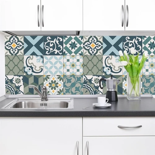 Decal gạch bông họa tiết tối giản