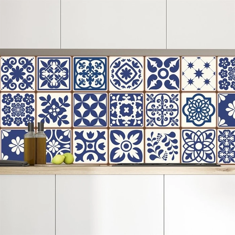 Decal gạch bông thiên thanh họa tiết to (HG)