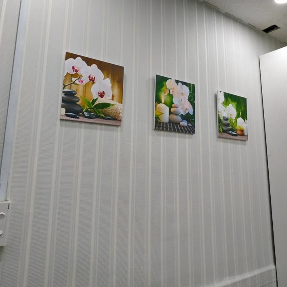 Tranh treo tường spa hoa lan trắng