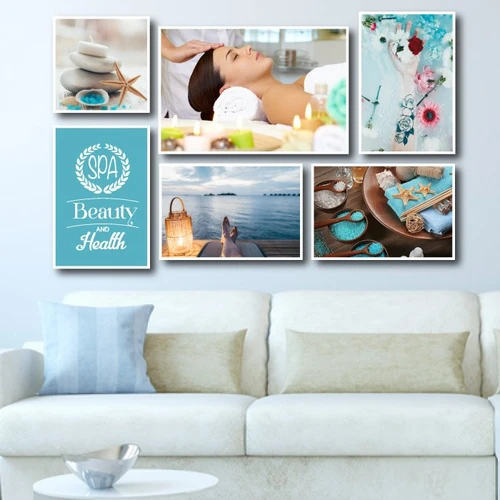 Bộ tranh treo tường spa cô gái và biển xanh