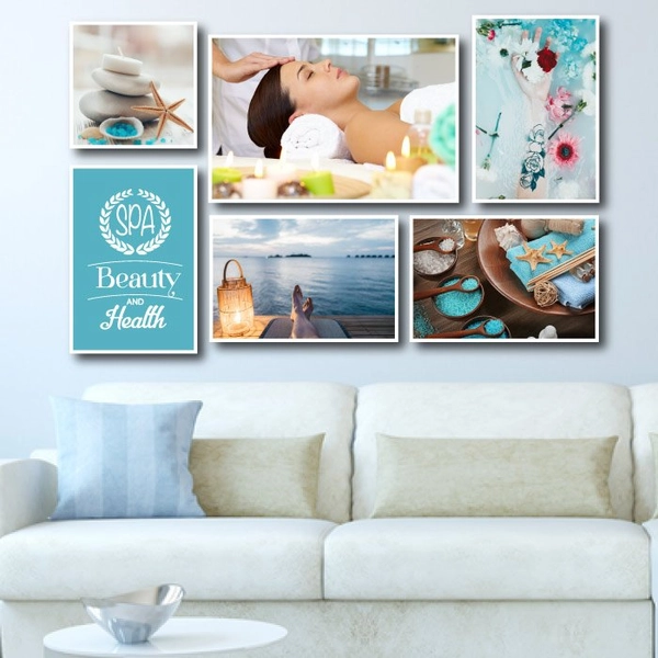 Bộ tranh treo tường spa cô gái và biển xanh