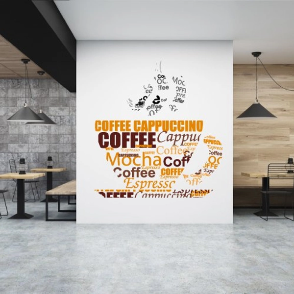 Decal Dán Tường Coffee Cappucino 2