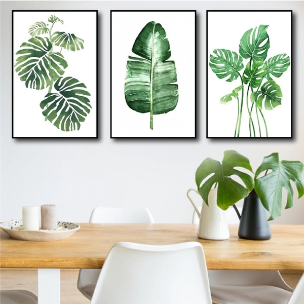 Tranh treo tường lá xanh nhiệt