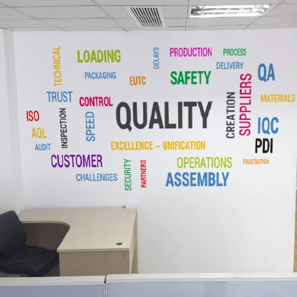 Decal văn phòng quality customer