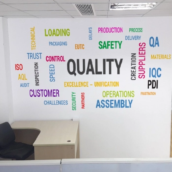 Decal văn phòng quality customer