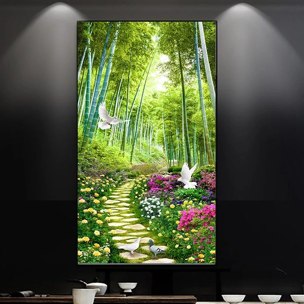 Tranh Dán Tường Con Đường Hoa