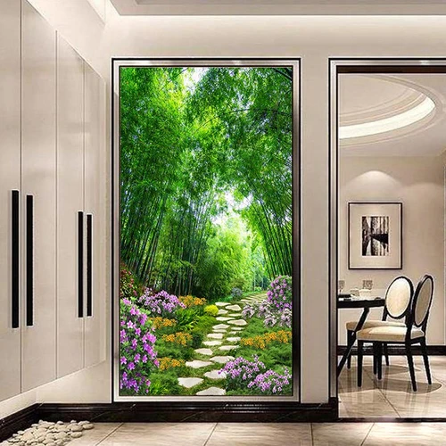 Tranh dán tường con đường hoa