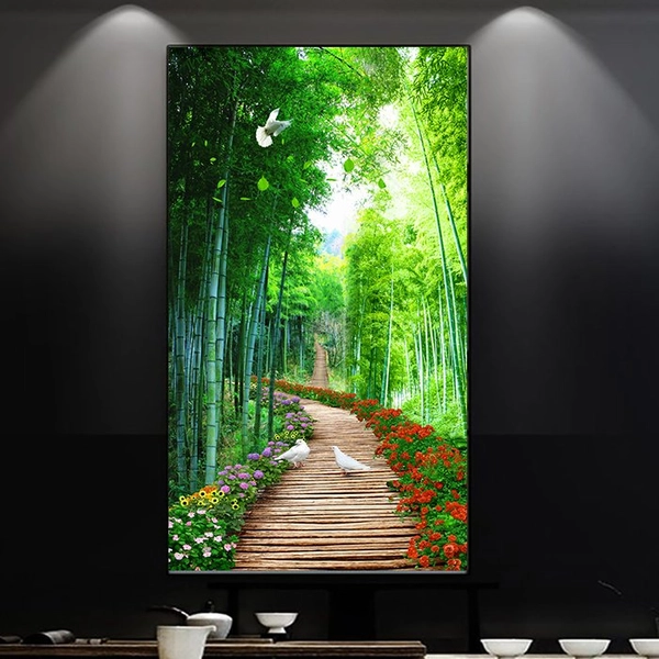 Tranh Dán Tường Con Đường Rừng Trúc