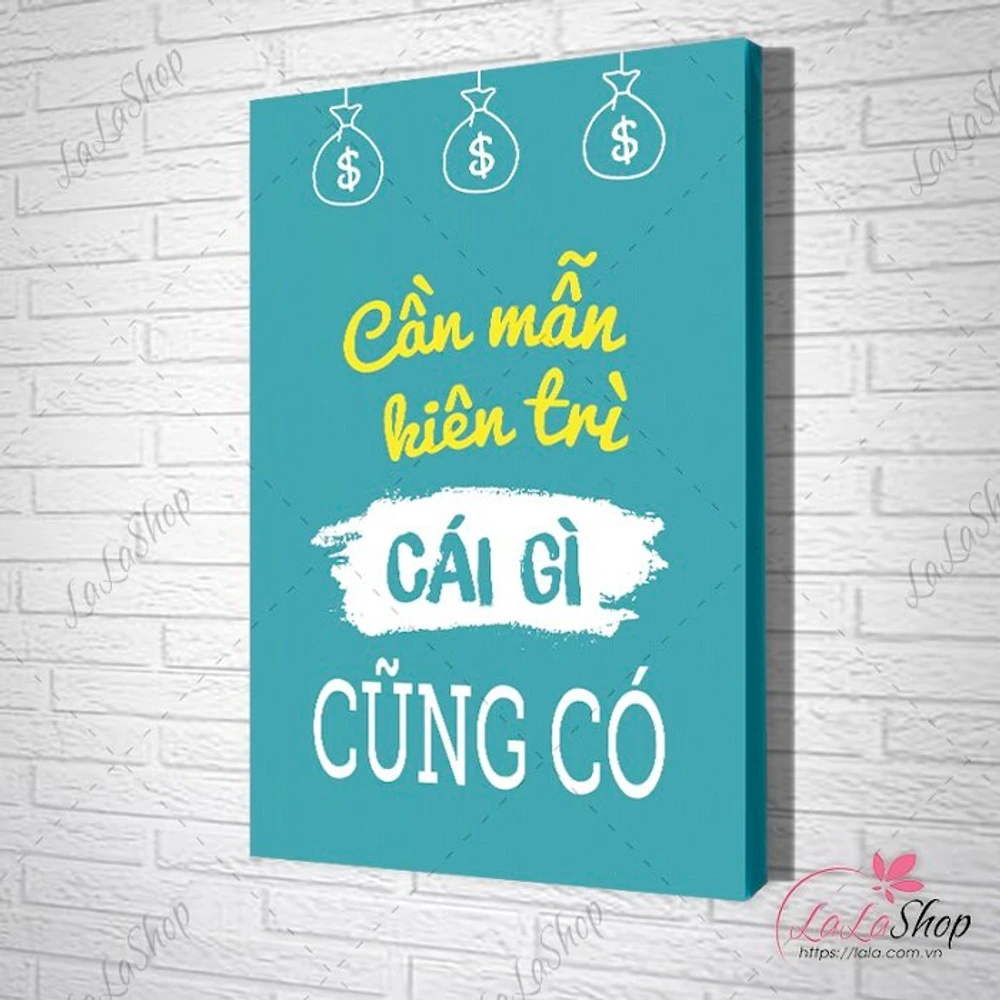 Tranh văn phòng cần mẫn kiên trì cái gì cũng có 2
