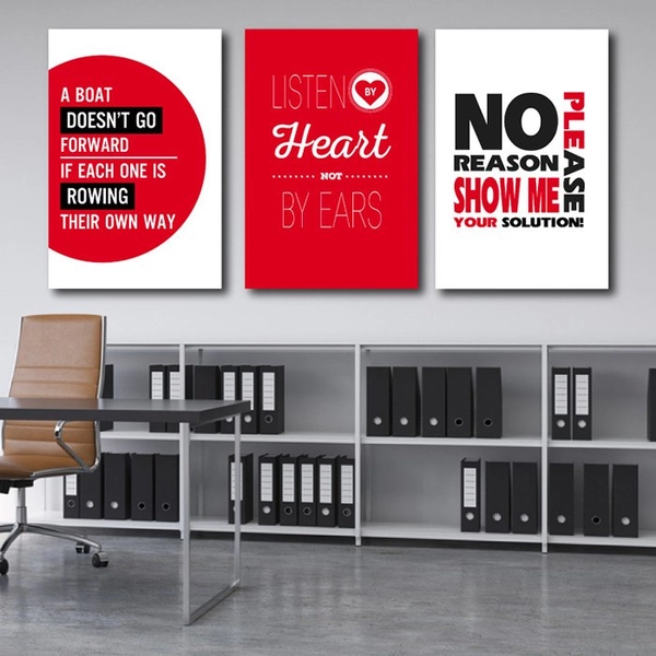 Tranh văn phòng combo 4