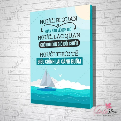 Tranh văn phòng người thực tế điều chỉnh lại cánh buồm