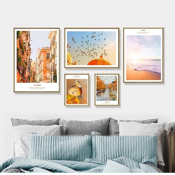 Tranh Treo Tường Phong Cảnh Biển Chiều Hoàng Hôn (HG)