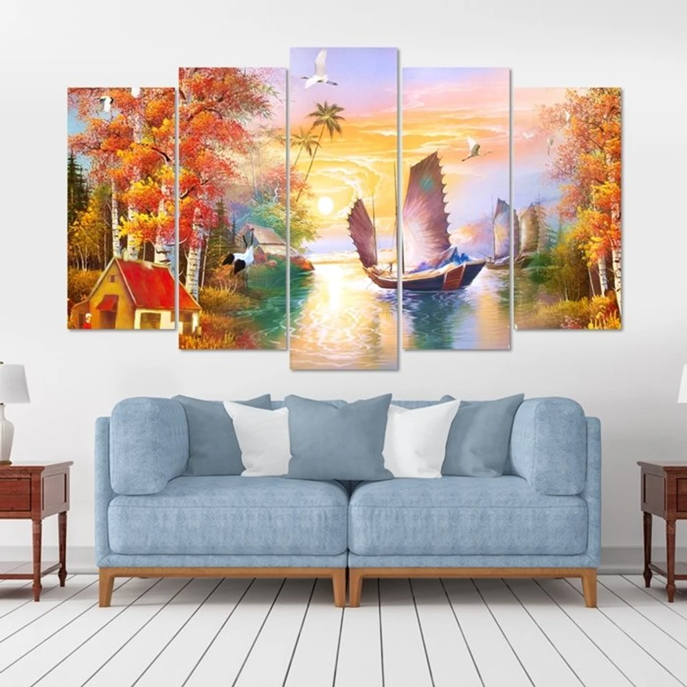 Bộ tranh treo tường bình yên làng quê (HG)