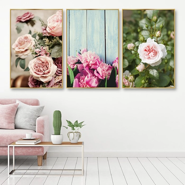 Bộ tranh treo tường hoa hồng khoe sắc