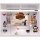 Decal trang trí halloween rùng rợn combo 1