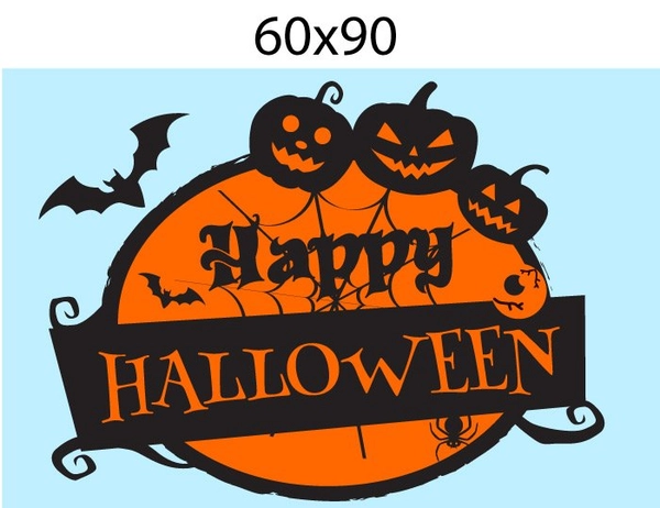 Decal trang trí halloween rùng rợn combo 1