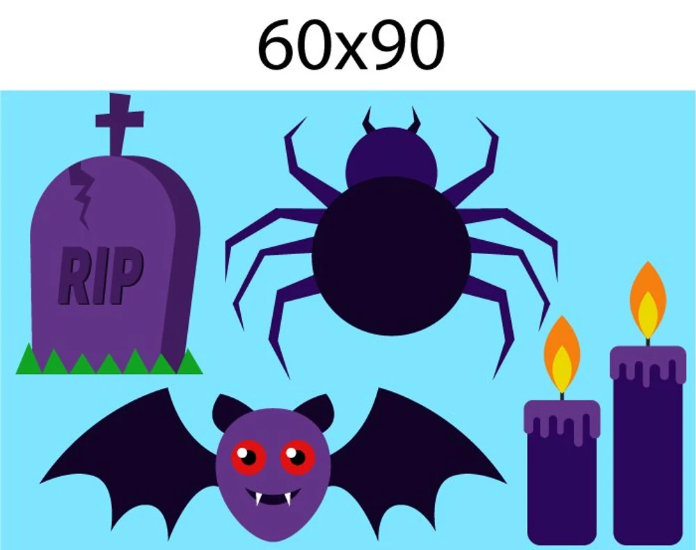 Decal Trang Trí Halloween Rùng Rợn Combo 2
