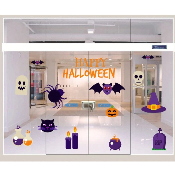 Decal Trang Trí Halloween Rùng Rợn Combo 2