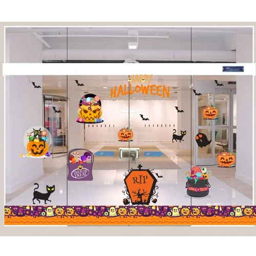 Decal Trang Trí Halloween Rùng Rợn Combo 4