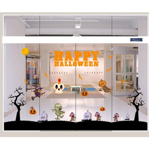 Decal Trang Trí Halloween Rùng Rợn Combo 12