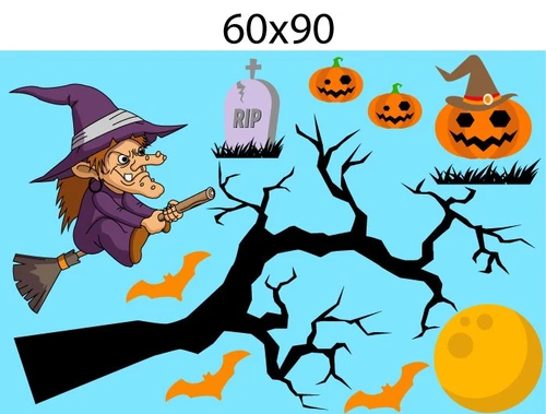 Decal Trang Trí Halloween Rùng Rợn Combo 12