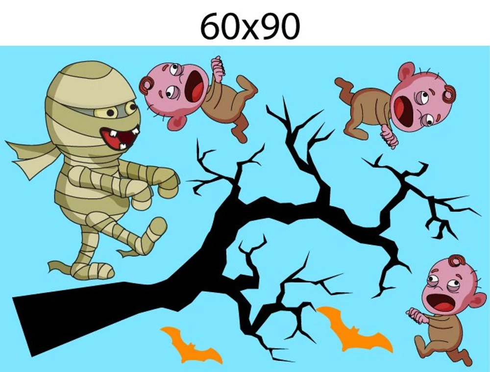 Decal Trang Trí Halloween Rùng Rợn Combo 12