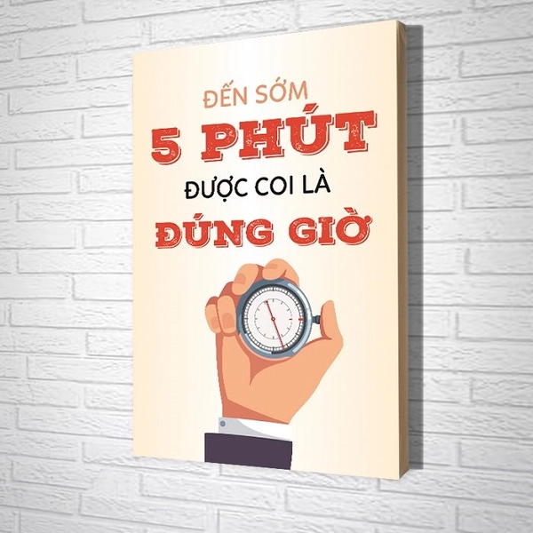 Tranh văn phòng đến sớm 5 phút được coi là đúng giờ